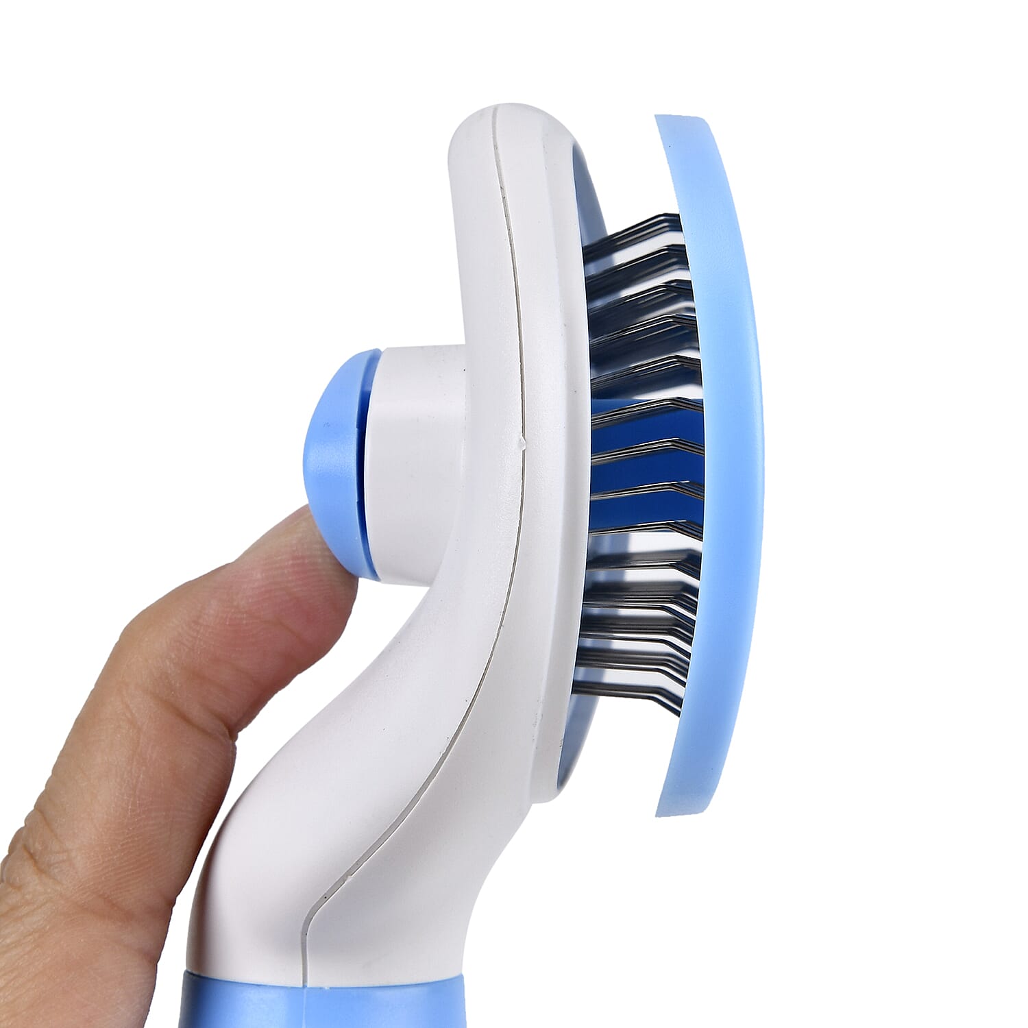 Set of 2 Pet Self-Cleaning Comb - Blue