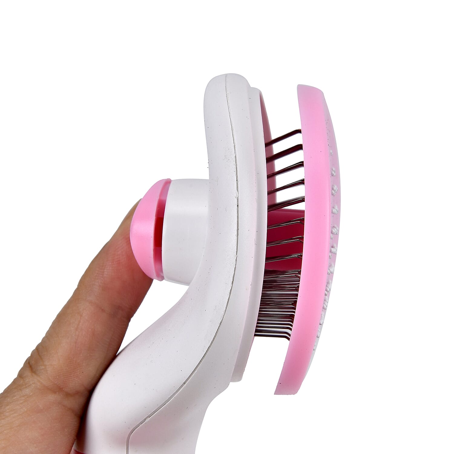 Set of 2 Pet Self-Cleaning Comb - Pink
