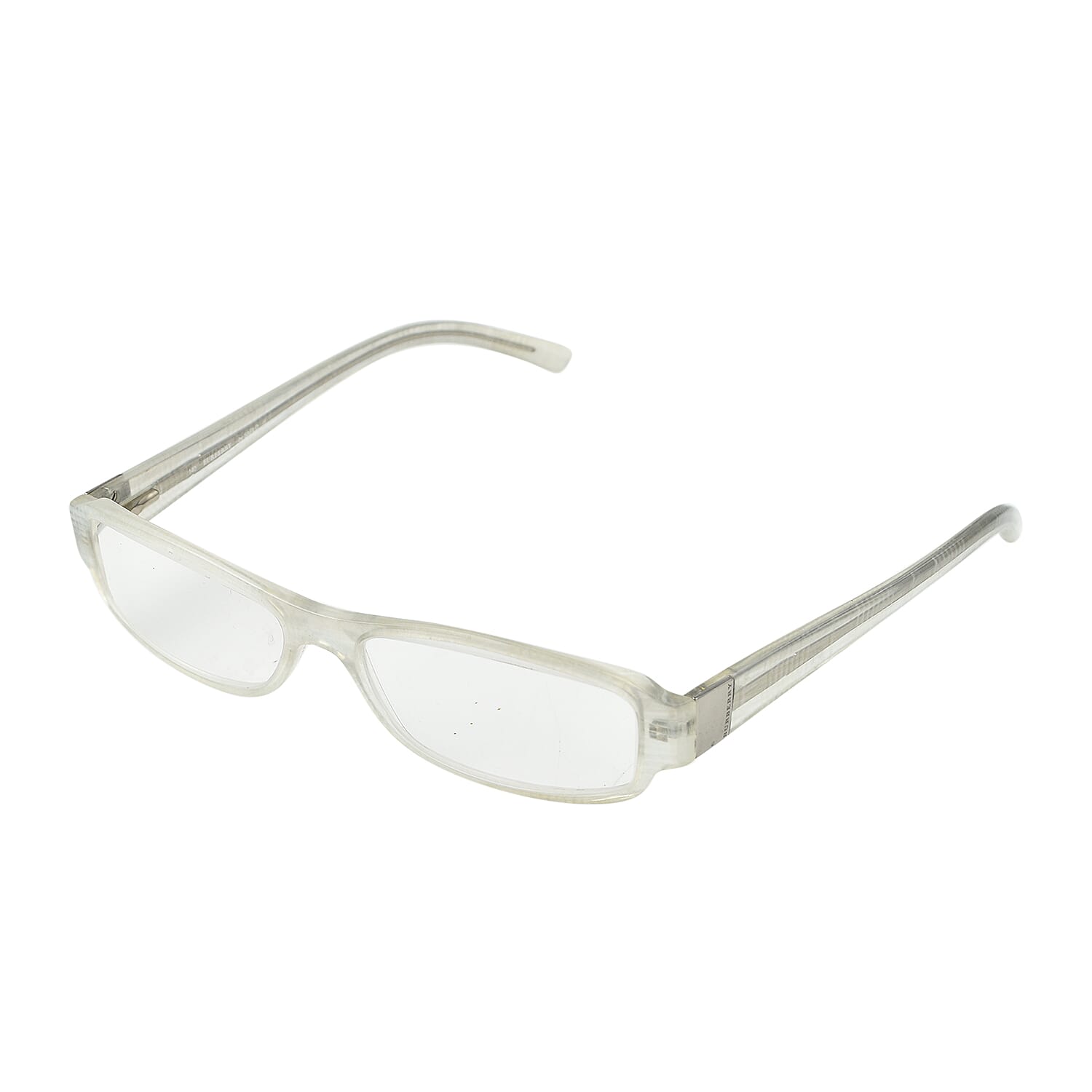 Designer Closeout BURBERRY reading glass (-4.0D) Wide Rectangular Acetate frame- White