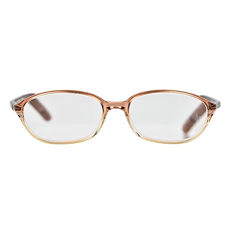 Designer Closeout BURBERRY reading glass (-4.0D) Oval frame- light Brown