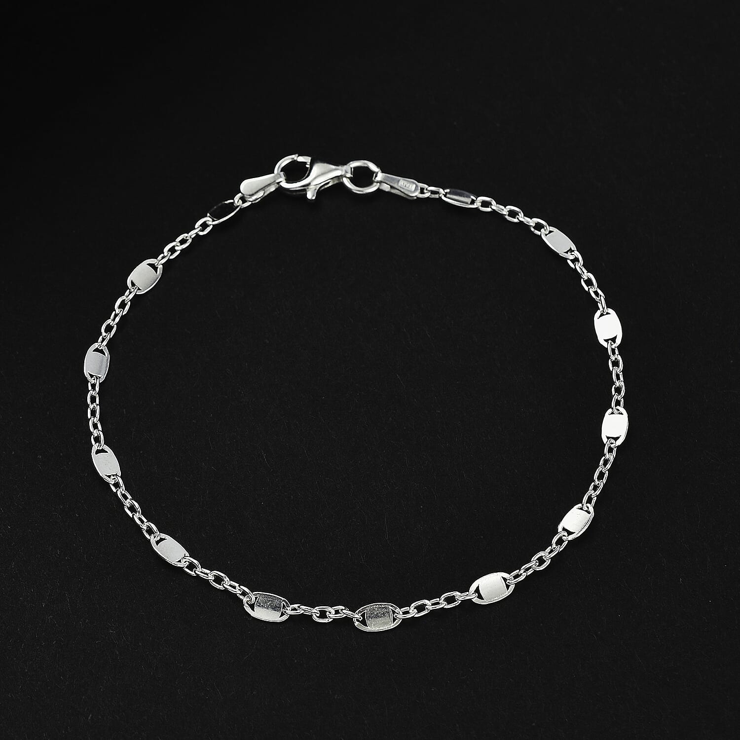 Italian Close Out - Sterling Silver Confetti Bracelet (Size - 7.5)