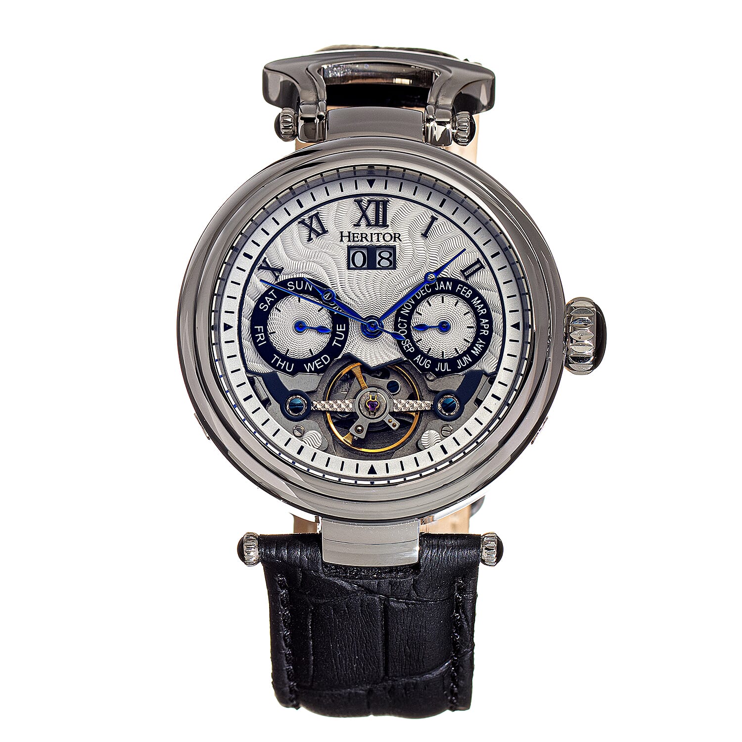 Heritor Automatic Ganzi Analog Dial Rose Gold Hand 5 ATM Mens Watch