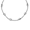 One Time Deal- Rhodium Overlay Sterling Silver Station Necklace (Size - 20)