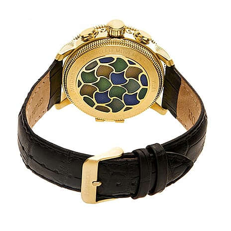 HERITOR AURA Automatic Movt. 20ATM Water Resistant Green Dial Mens Watch with Silver Colour Stainless Steel Strap and Silver-Tone Case