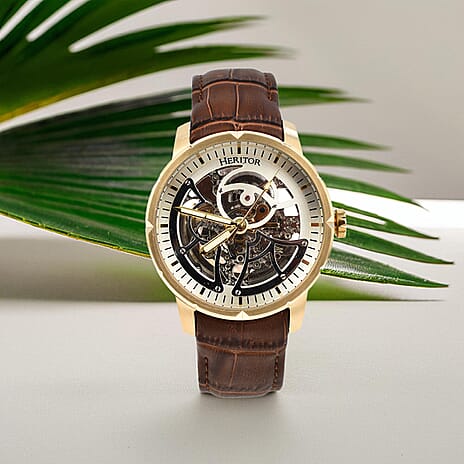 Heritor Automatic Mens Watch in Stainless Steel