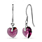 Foilback Amethyst Crystal  Solitaire Lever Back Earring in Platinum Overlay Sterling Silver 9.24 ct  5.054  Ct.