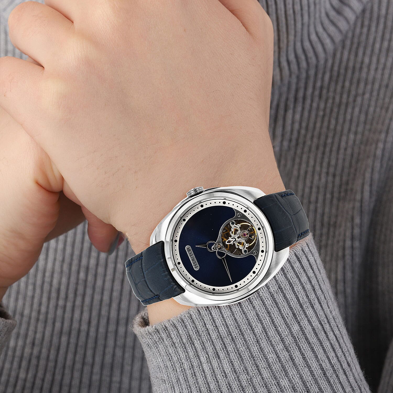 Heritor Automatic Mens Watch in Stainless Steel