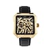 Campbell Collection Heritor Automatic Movement Black Dial 10 ATM Water Resistant Watch with Black Genuine Leather Strap