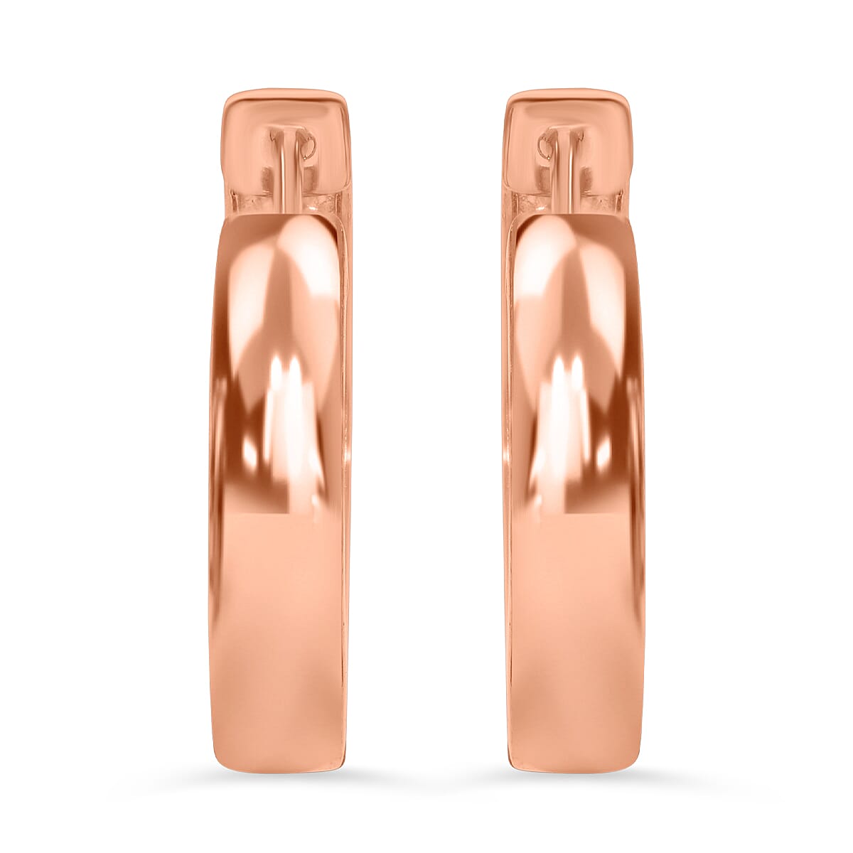 LIMITED EDITION - Natural Pink Diamond Hoop Earrings with Hoop in Vermeil Rose Gold Plated Sterling Silver
