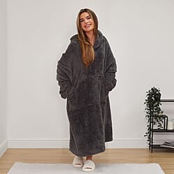 Brand New -Extra Long Tie Die Hoodie blanket (One Size) - Blush