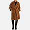 Drop Shoulder Oversized Teddy Bear Coat - Brown