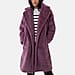 Drop Shoulder Oversized Teddy Bear Coat - Brown