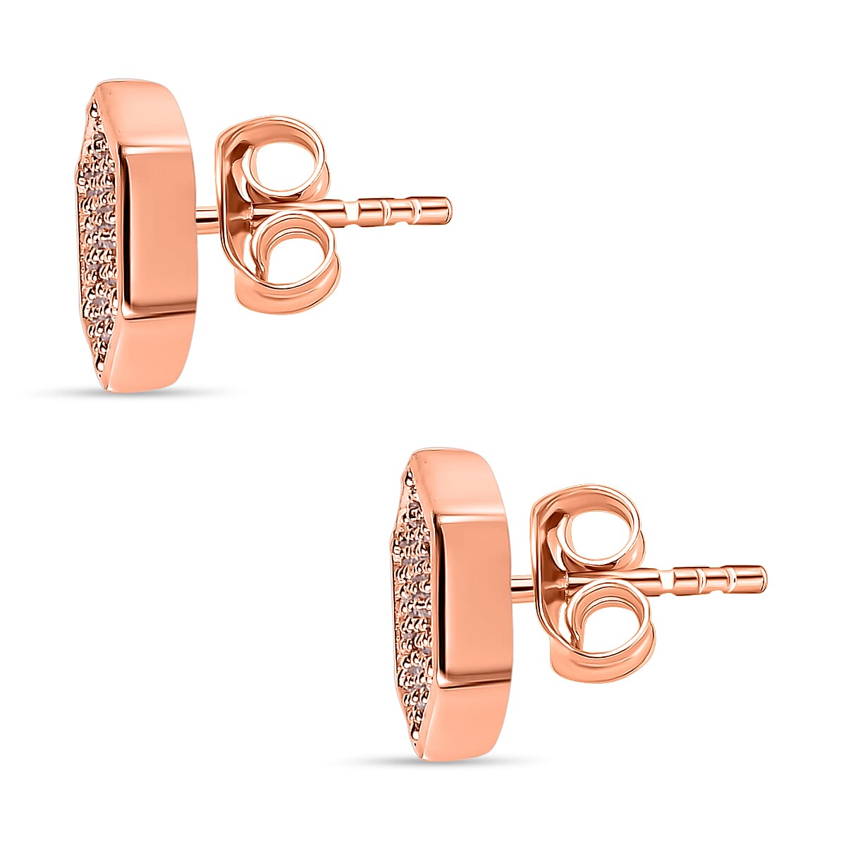 9K Rose Gold SGL Certified Pink Diamond Stud Earrings 0.25 Ct