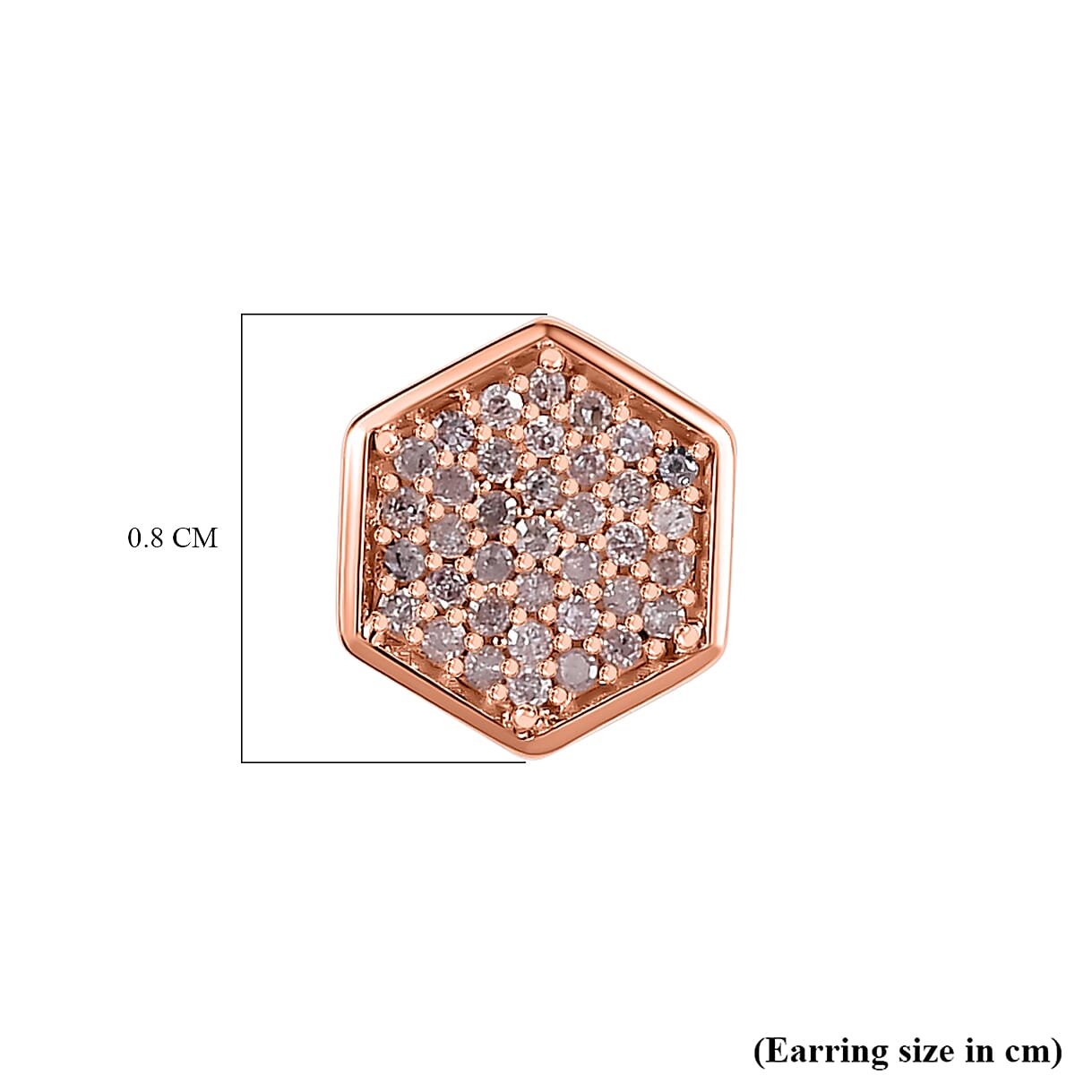 9K Rose Gold SGL Certified Pink Diamond Stud Earrings 0.25 Ct