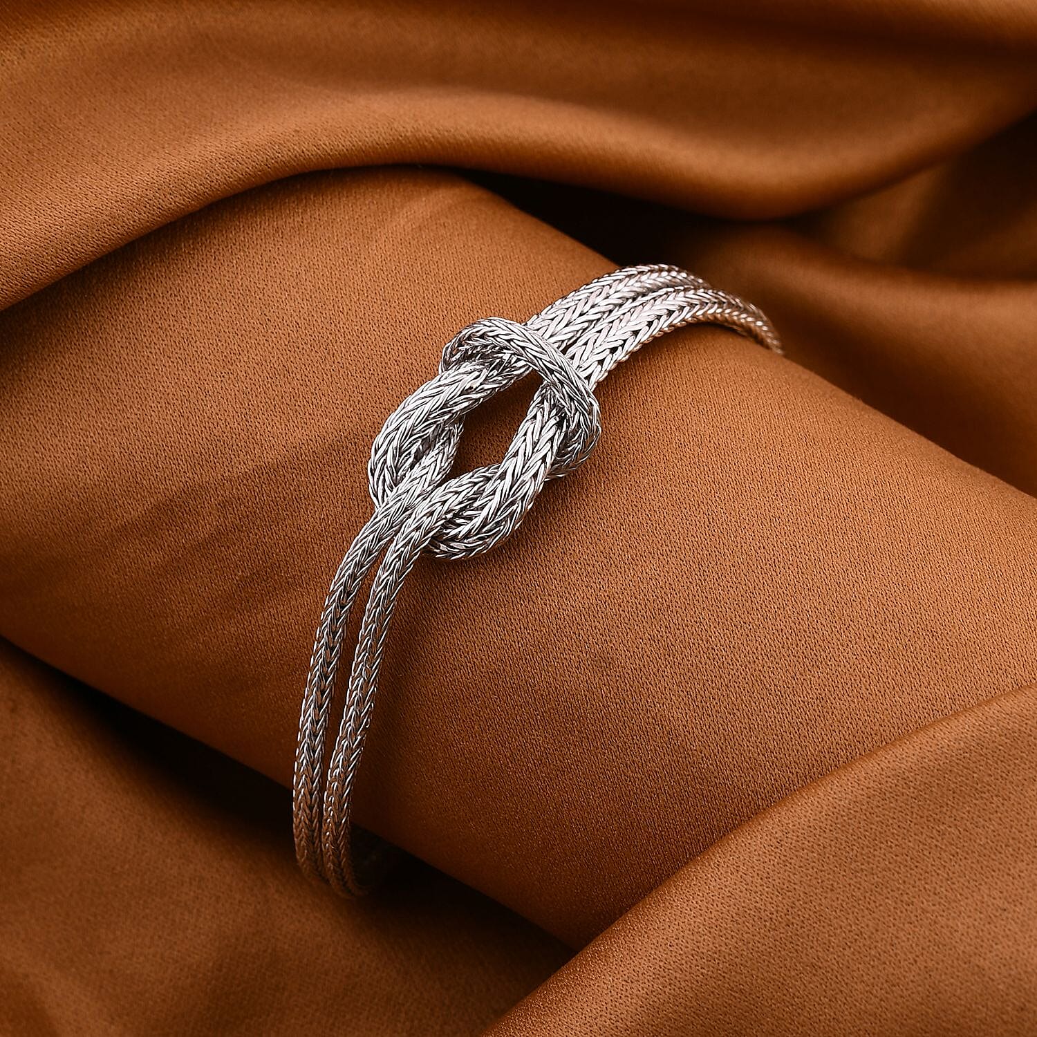 Royal Bali Collection - Sterling Silver Tulang Naga Bracelet (Size - 7.5), Silver Wt. 20 Gms