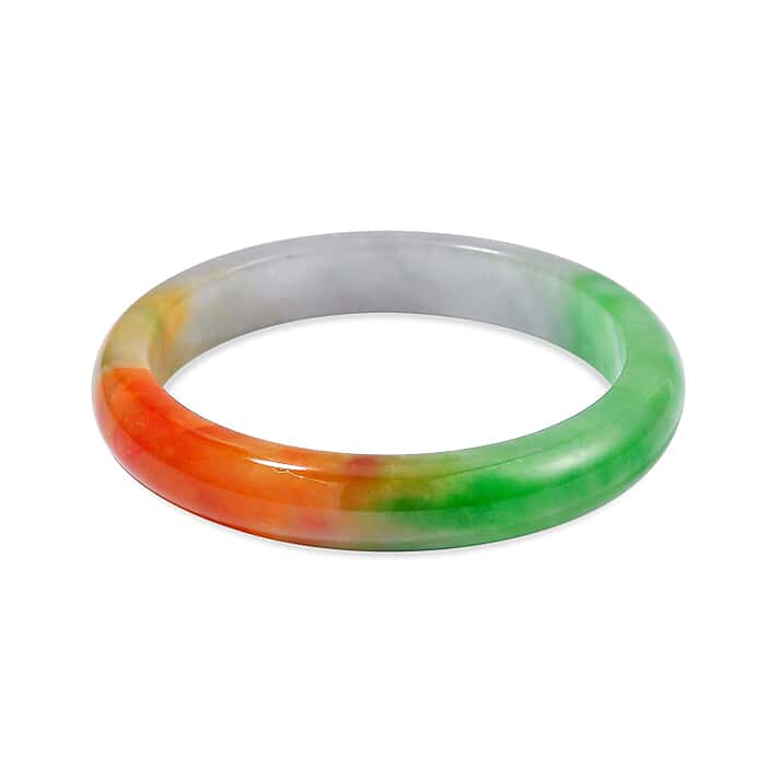 Tri Colour Chameleon Jadeite Bangle (Size 7.5) 210.00 Ct