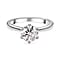 Moissanite Solitaire Ring in Sterling Silver