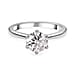 Moissanite Solitaire Ring in Sterling Silver