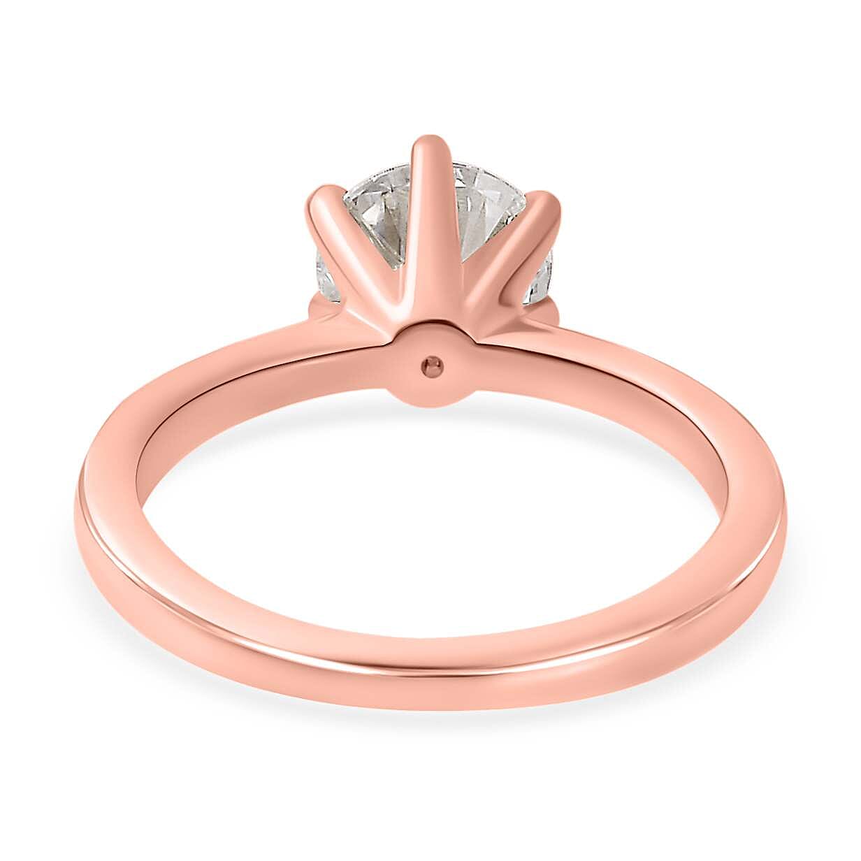 Moissanite Solitaire Ring in Sterling Silver