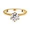 Moissanite Solitaire Ring in Sterling Silver