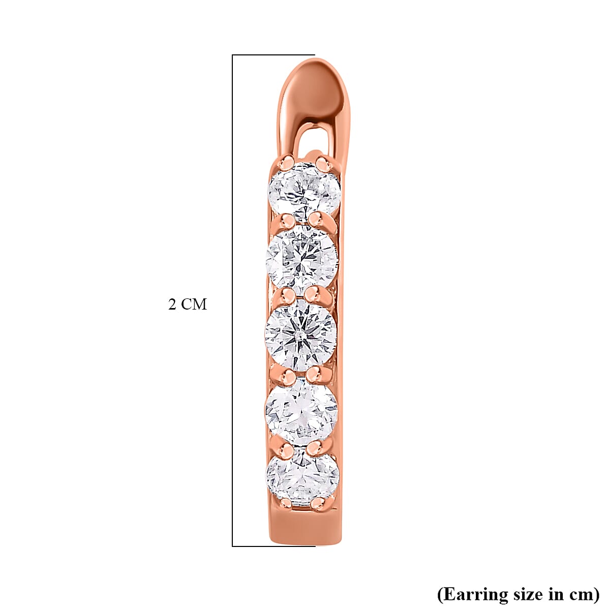 Moissanite J Hoop Half Hoop Earring in Platinum Overlay Sterling Silver 1.00 ct 1.050 Ct.