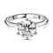 Moissanite Solitaire Ring in Sterling Silver