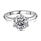 Moissanite Solitaire Ring in Sterling Silver