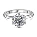 Moissanite Solitaire Ring in Sterling Silver