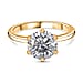 Moissanite Solitaire Ring in Sterling Silver