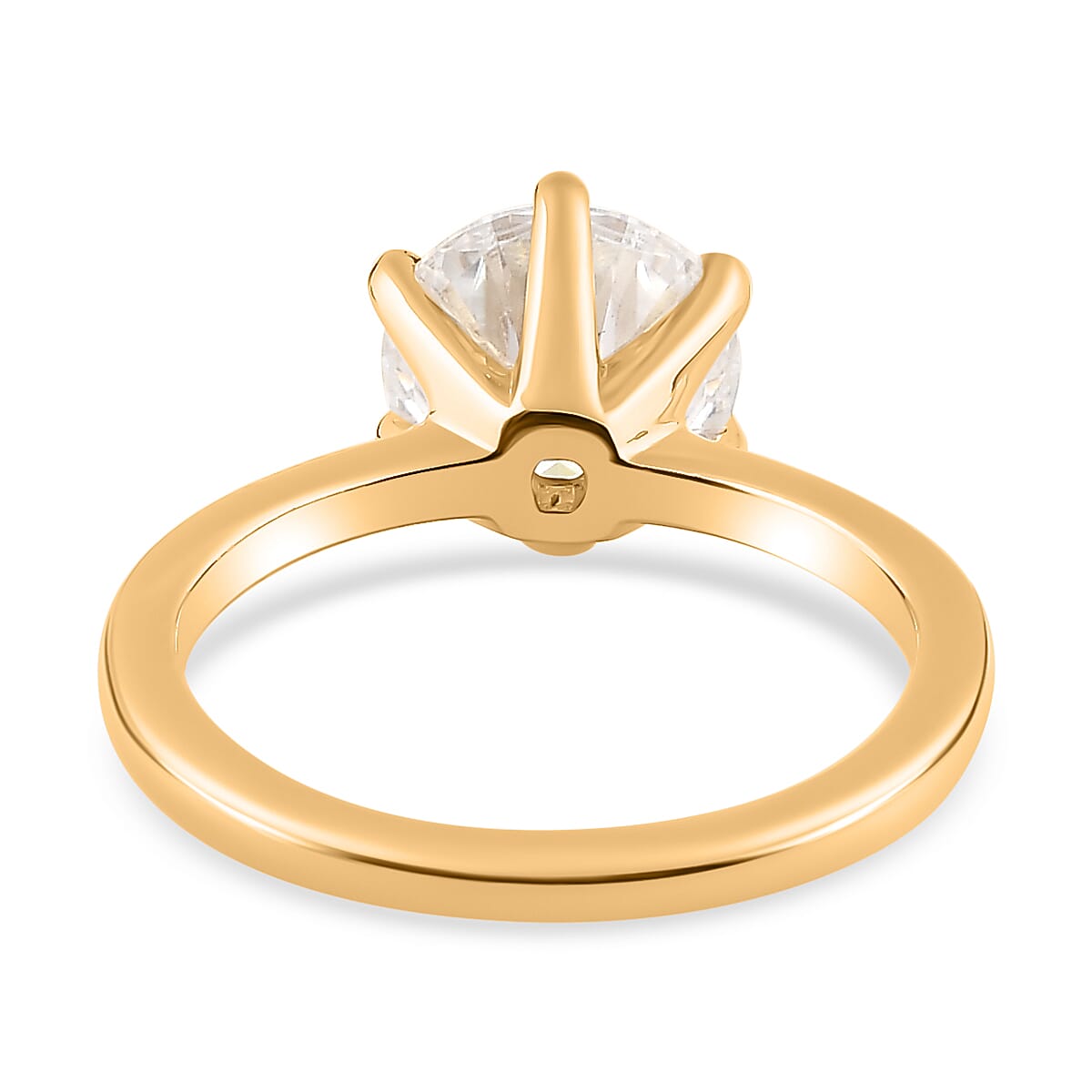 Moissanite Solitaire Ring in Sterling Silver