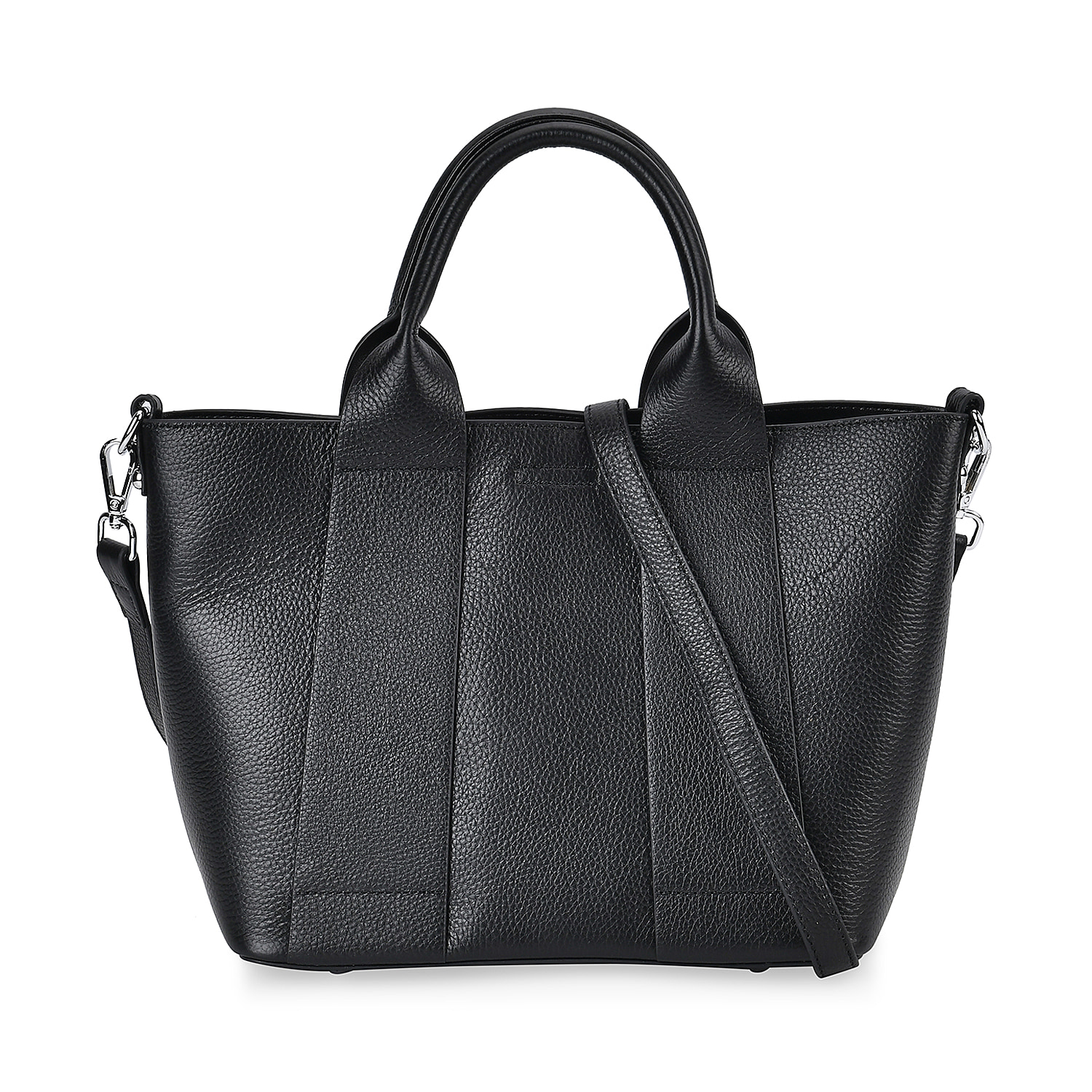 Genuine-Leather-Patterned-Crossbody-Bag-Size-34x12x22-cm-Black-Black