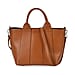 Genuine Leather Solid Bag with Long Shoulder Strap
