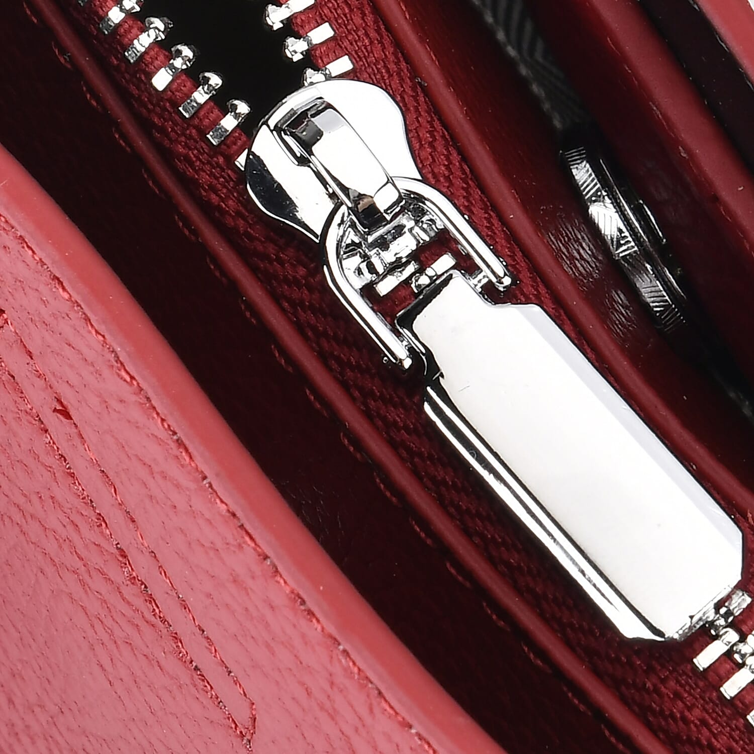 Closeout Buy- Genuine Leather Solid Bag with Long Shoulder Strap (120 cm) - Burgundy