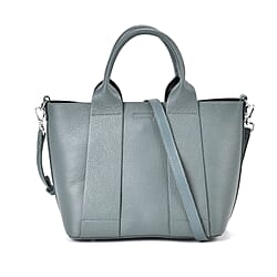 Genuine Leather Solid Bag with Long Shoulder Strap