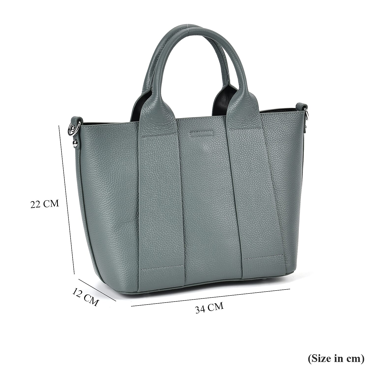 Closeout Buy- Genuine Leather Solid Bag with Long Shoulder Strap (120 cm) - Blue