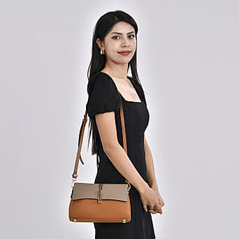 https://tjcuk.sirv.com/Products/77/1/7710149/Genuine-Leather-Solid-Crossbody-Bag-Size-26x11x26-cm-Tan-Khaki_7710149_1.jpg?w=342&h=342