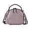 Genuine Leather Circle Crossbody Bag (Size 24x9x17 cm) - Pink