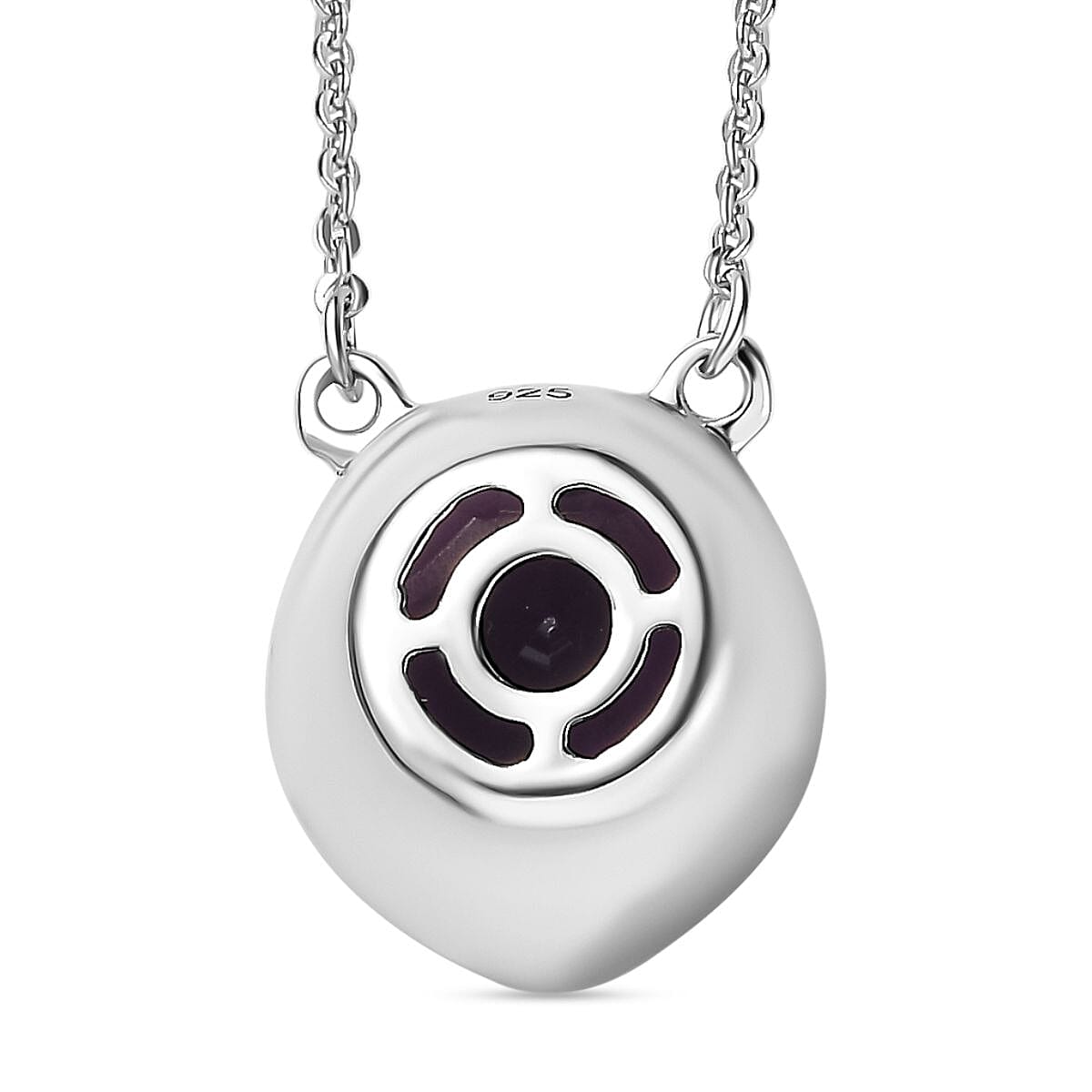 AAA Amethyst Solitaire Necklace (Size - 20) in Platinum Overlay Sterling Silver 3.21 Ct
