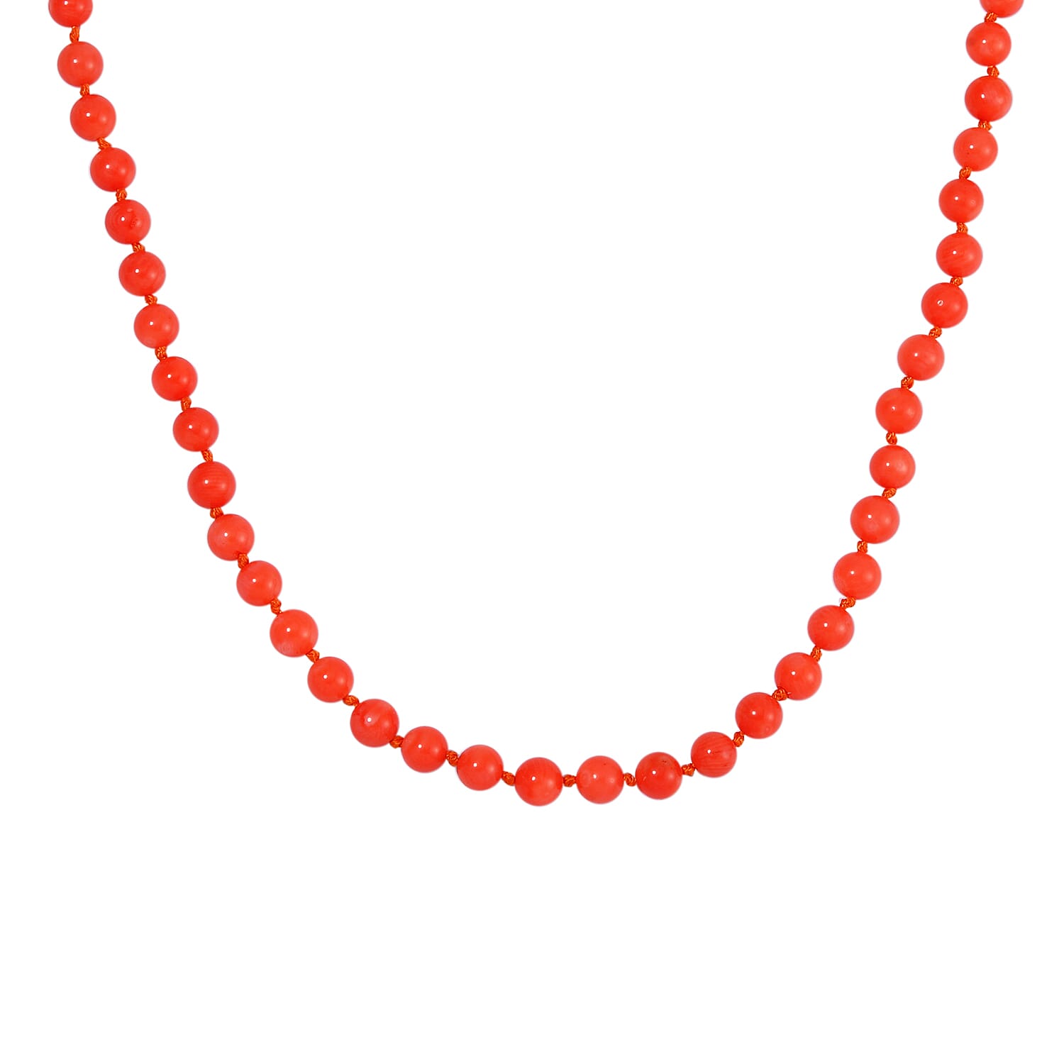 Beaded Coral Necklace w/ on sale Sterling Silver