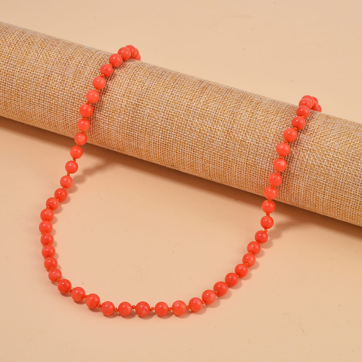 Tucson Gem Fair Special - Pink Coral Necklace (Size - 20) with Sterling Silver Magnetic Lock 175.00 Ct.
