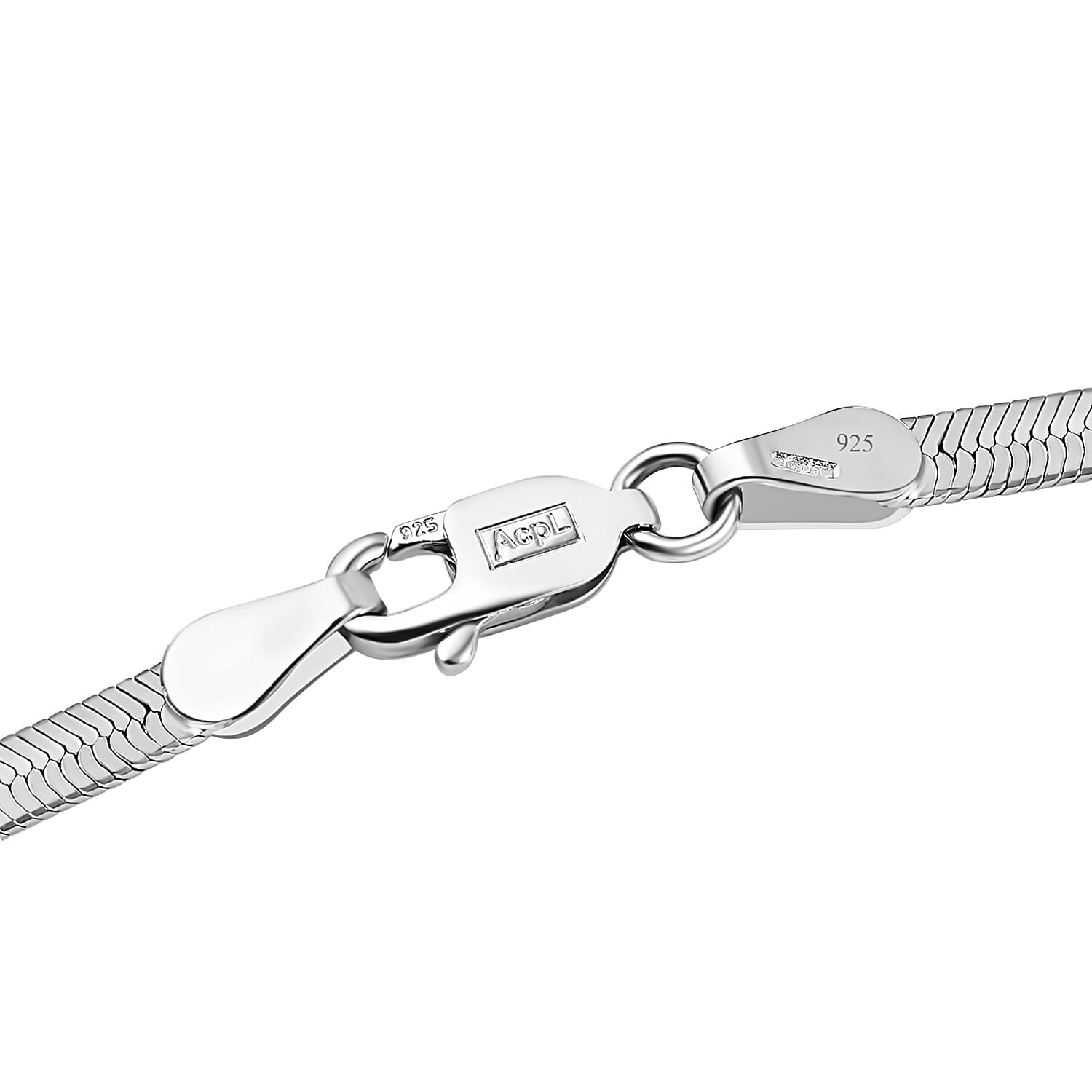 Designer Inspired - Sleeping Beauty Turquoise Herringbone Necklace (Size - 20) in Platinum Overlay Sterling Silver