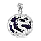 Royal Bali Collection - Green Jade Dragon Pendant in Sterling Silver 55.00 Ct