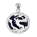 Royal Bali Collection - Green Jade Dragon Pendant in Sterling Silver 55.00 Ct