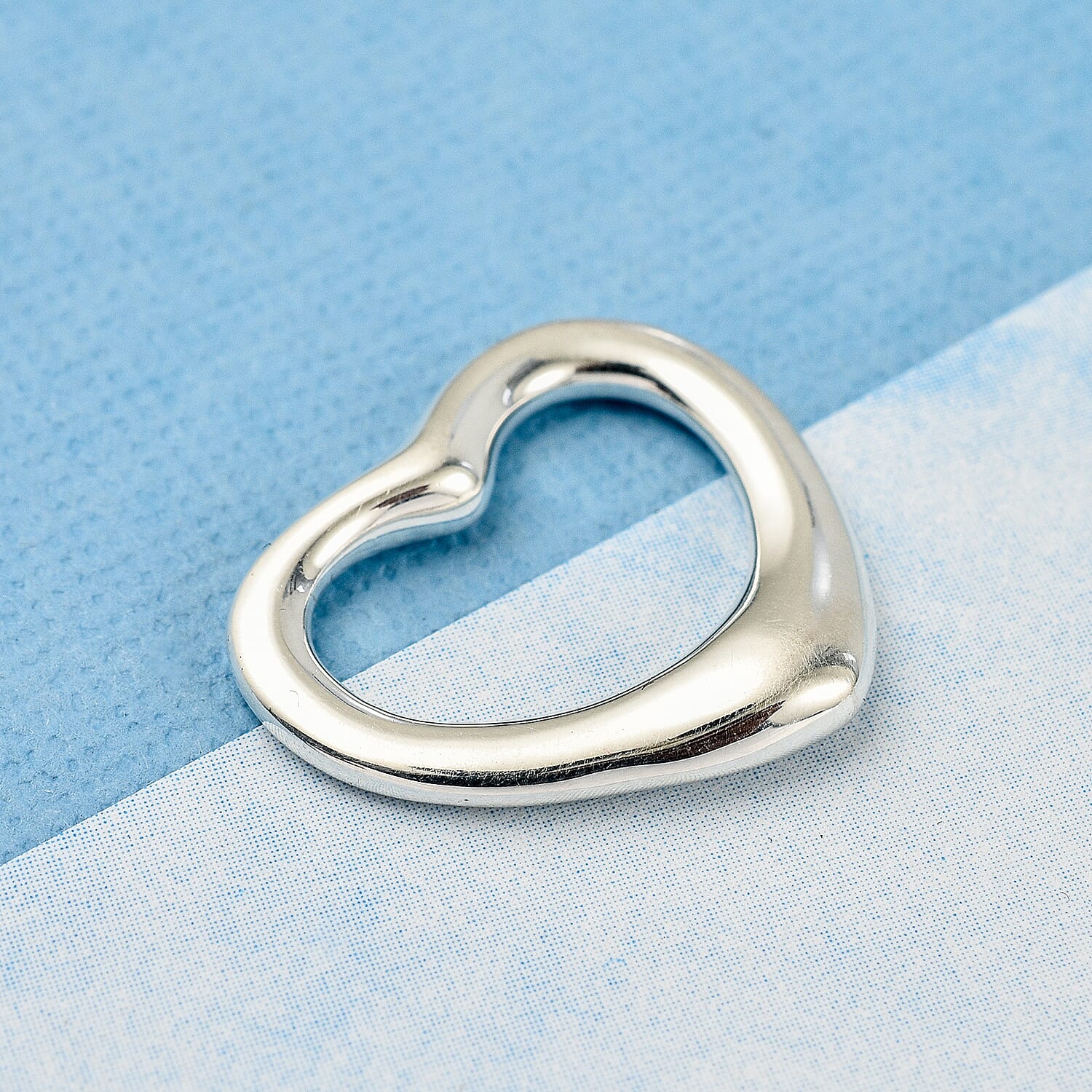 Sterling Silver Large Float Heart Pendant