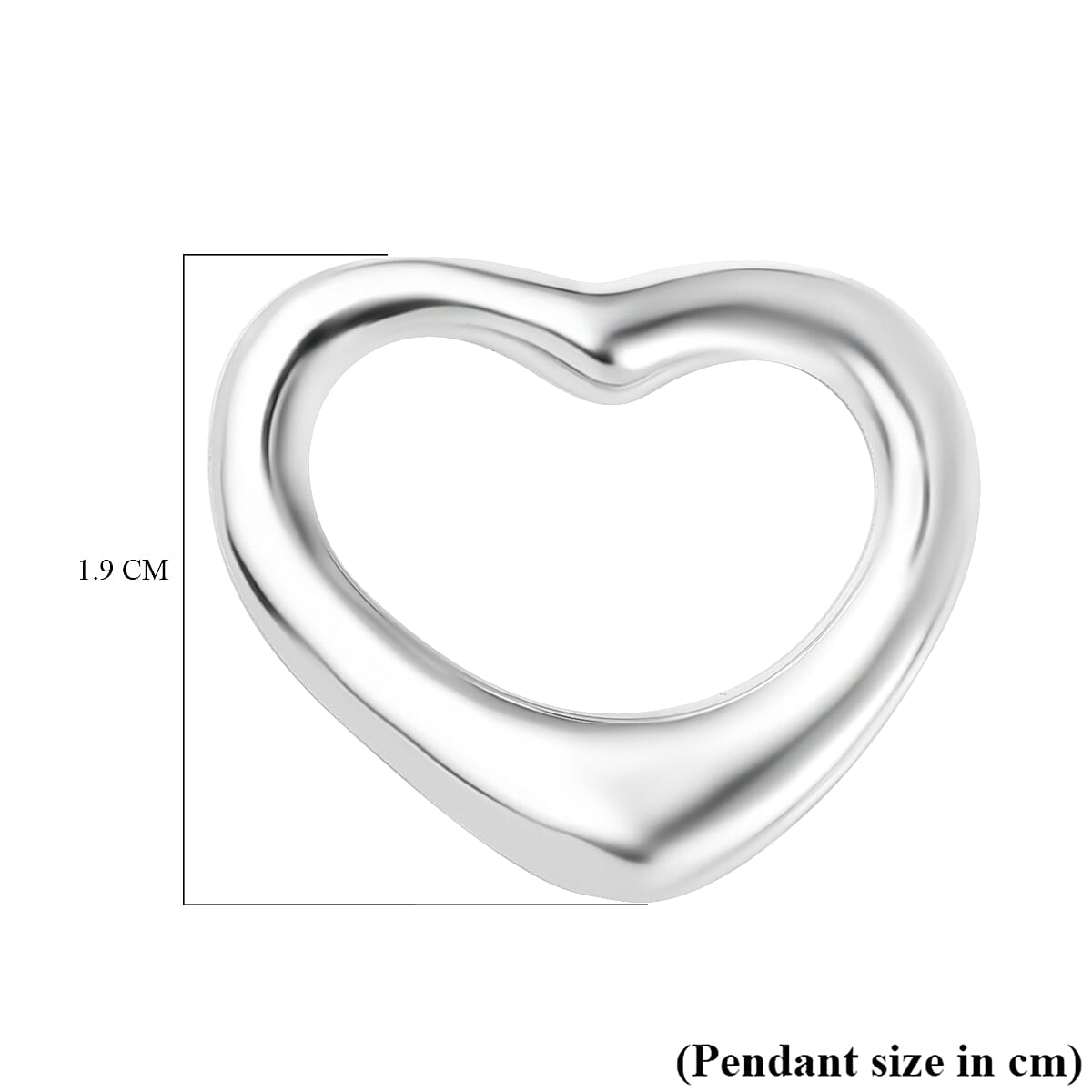 Sterling Silver Large Float Heart Pendant