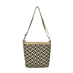 Check Pattern Crossbody Bag with Shoulder Strap