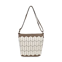 Check Pattern Crossbody Bag with Shoulder Strap