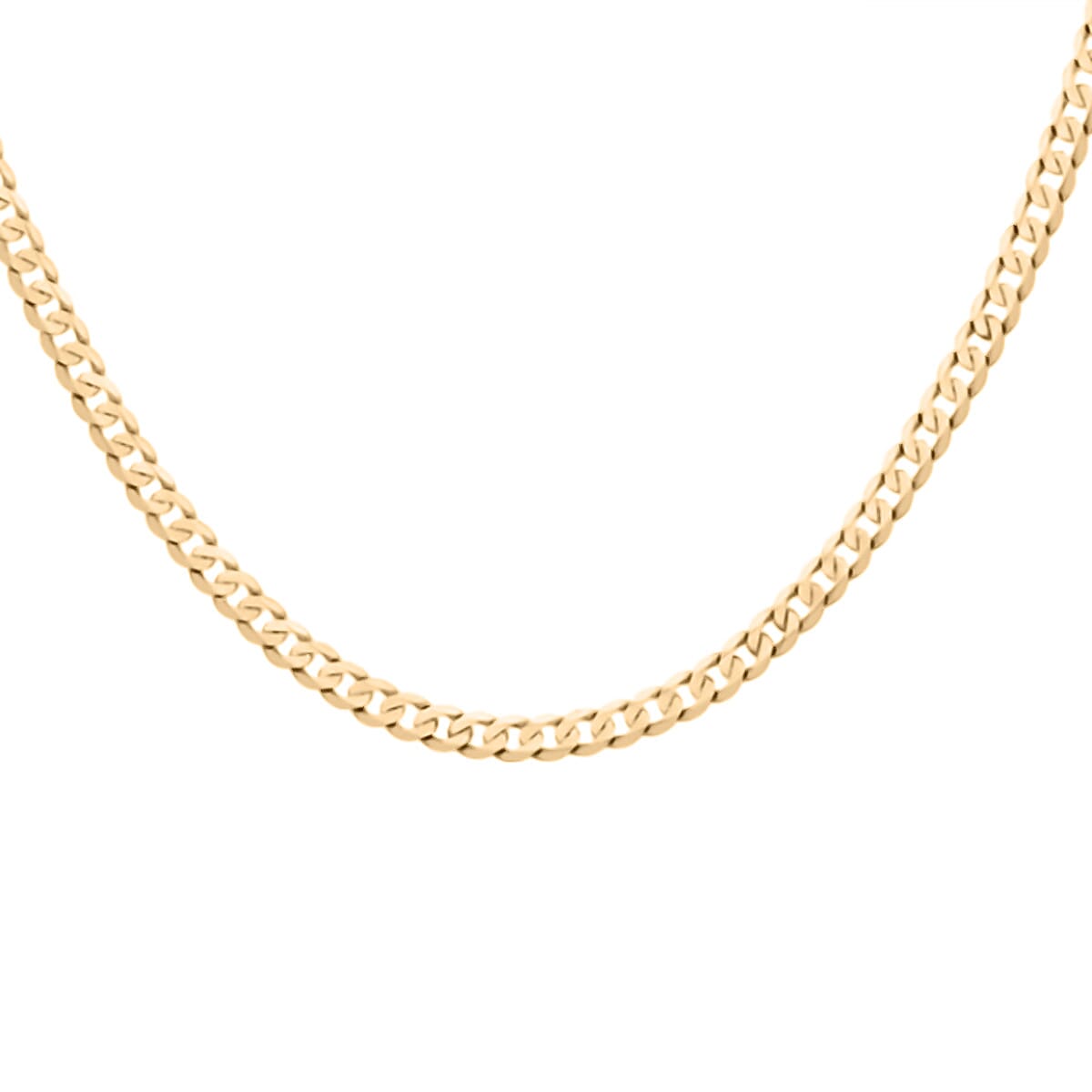 Vicenza Closeout - 9K Yellow Gold Diamond Cut Solid Curb Chain (Size - 20), Gold Wt. 18 Gms
