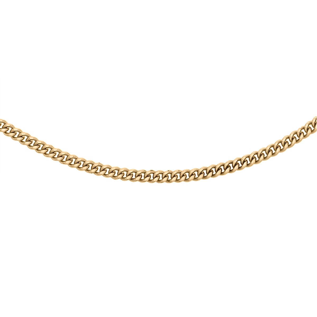 One Time Closeout - 9K Yellow Gold Diamond Cut Curb Chain (Size 18), Gold Wt. 4.2 Gms