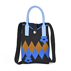 Rhombus Pattern Crossbody Bag with Handle Drop